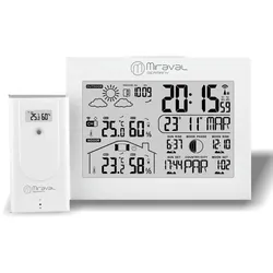 Miraval  LCD Funk-Wetterstation mit Außensenor