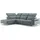 VitaliSpa Ecksofa James Grau Relaxfunktion 218x86 cm Linke Ecke,