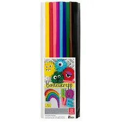 WEROLA Krepppapier Regenbogen farbsortiert 31 g/qm 10 Rollen