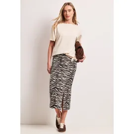 STREET ONE Maxirock Damen Animalprint Braun 42