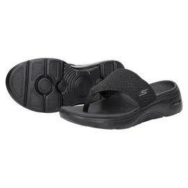 SKECHERS Damen Go Walk Arch Fit 2.0 Sandal Carrie, Black Textile, 36