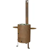 Feu Du Jardin Outdoor- und Fondue-Ofen Deluxe rost Corten Stahl