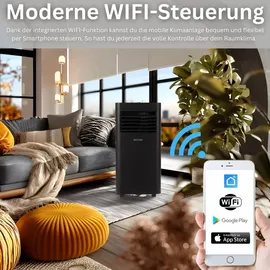 Echos Klimaanlage mit WiFi 9000 BTU mobil