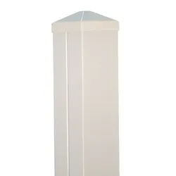 Zaunpfosten Neuhausen 7 x 7 x 130 cm - Zaunpfahl aus Aluminium, Weiß - stabiler Zaunpfeiler - für frostresistente Zäune im Garten & Grundstück