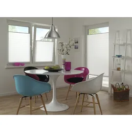 GARDINIA Solid Plissee 90 x 130 cm weiß