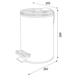 a&n&a aQualine BAMBUS Abfalleimer 5 l Weiß
