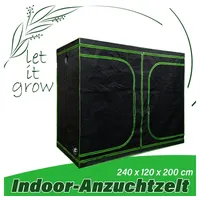 Kingpower Gewächshaus Grow Box Gewächshaus Zelt Zuchtzelt Growschrank Growzelt Zuchtschrank 240 cm x 200 cm x 120 cm
