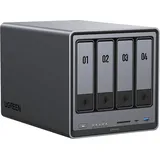 UGREEN DXP4800 NAS (Diskless) 2,5 Zoll Anzahl Festplattenschächte: 4 Grau}