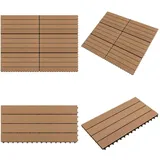 Vidaxl - Terrassenfliesen 6 Stk. wpc 60x30 cm 1,08 m2 Braun - Terrasse Fliesen - Garten Fliesen - Balkon Fliesen - wpc Fliesen - Outdoor Fliesen