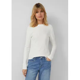 s.Oliver Geripptes Langarmshirt Beige 4XL