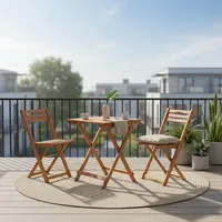 Merxx Porto Set 3-tlg. Tisch 60 x 60 cm braun klappbar