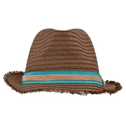 Sommer Fransenhut MB6703, nougat/türkis, Größe S/M - türkis - S