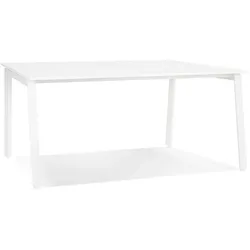 Kadima Design Besprechungstisch Mdf-Metall | 160x160 cm | Groß Modern Design | Weiß | Konferenztisch