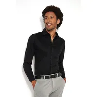 Desoto Langarmhemd »Casual Kent 1/1« DESOTO solid black