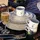 Villeroy & Boch Vieux Luxembourg Cappuccinotasse 0,24 l Weiß-Blau 6 St.