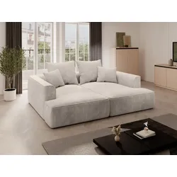 Sofa 3-Sitzer - tiefe Komfortsitzfläche - Cord - Beige - PINETA