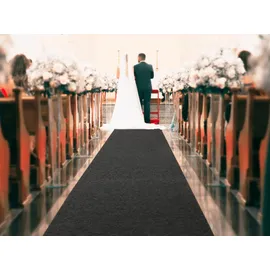 Primaflor Läufer "PODIUM", grau (anthrazit), B:100cm H:2,6mm L:2.600cm, Polypropylen (PP), PRIMAFLOR-IDEEN IN TEXTIL, Teppiche, Läufer, Breite 100 cm, robuster Nadelfilz, Uni-Farben