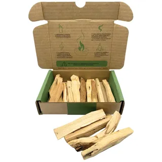 SALVIA | Palo Santo Natürlich Rustikal 100g (10-14 Sticks) | Räucherholz für Energetische Reinigung Haus | Original Holz aus Peru | Naturbelassen