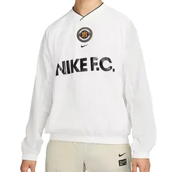 NIKE FC REPEL Herren nachhaltiges Fußball Sweat-Shirt mit DRI-FIT-Technologie leichtes Longsleeve wasserabweisendes Sport-Shirt DQ5039-121 Weiß - XL