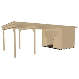 Weka Gartenhaus 225 7,44 x 2,95 m Natur