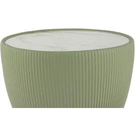 Kayoom Beistelltisch "Jokai 125, praktische Ablagefläche, robust, Eisengestell", grün (grün, gold, weiß), B:47cm H:45cm T:47cm, 100% Eisen, 100% PU, 100% gesinterter Stein, 100% MDF, Tische, Beistelltisch, dekorativ, stilvoll, robust, gesinterte Steinplatte