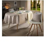 Tischdecke Tischdecken Gr. B/L: 130cm x 220cm, eckig, beige (champagner)