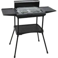 Elektrogrill 2000 W Schwarz BBQ-Grill Outdoor-Grill Standgrill ProGarden