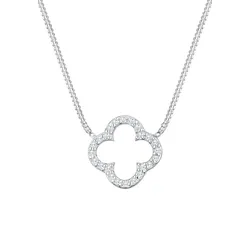 Elli Kleeblatt Glück Zirkonia 925er Silber 50 Damen 