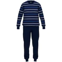 Götzburg Pyjama in Blau/Weiß 3XL