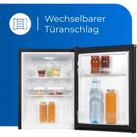 Exquisit KB60-V-090E Kühlschrank 52 l 620 mm hoch Schwarz