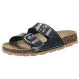 superfit Fussbettpantoffel Schwarz/Silber 29