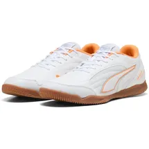 Puma Truco IV Hallenschuhe Herren White/Orange Glow/Vibrant Silver 42