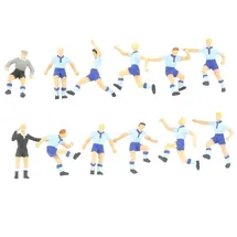 Preiser Fussballmannschaft H0 Hellblaue/Dunkelblaue 10756