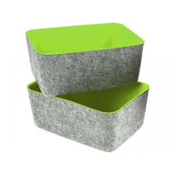 Spielheld Filz-Material-Schalen, hellgrün, 2er-Set