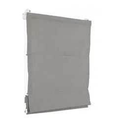 Raffrollo Faltrollo 80x175 cm Grau Jalousie Premium