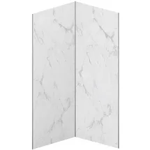 vente-unique Wandpaneel Marmor-Optik Weiß 2 St. 90 x 210 cm