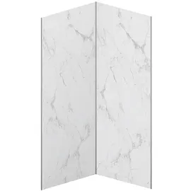 vente-unique Wandpaneel Marmor-Optik Weiß 2 St. 90 x 210 cm