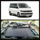 BREMER SITZBEZÜGE VW T5 T6 T6.1 California Multivan Caravelle Transporter kompatibles Fahrerhausbett - Schwarz