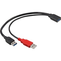 DeLOCK USB 3.0 Y-Kabel, USB 3.0 A [Buchse] auf 1x USB 3.0 A [Stecker], 1x USB 2.0 A [Stecker] (83176)