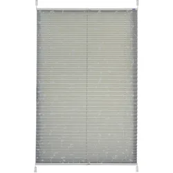 K-HOME Plissee »Klemmfix Elba«, Lichtschutz, ohne Bohren, Lichtschutz, ohne Bohren, verspannt, bedruckt, 54134362-5 grau + weiß + weiß