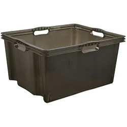 Keeeper  - Aufbewahrungsbox 52x43x26 cm, durchscheinend grau