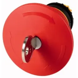 Eaton 121469 NOT-HALT-/NOT-AUS-Taste, RMQ-Titan, Palmenform, 60 mm, unbeleuchtet, Schlüsselentriegelung, MS1, rot, gelb, RAL 3000, nicht