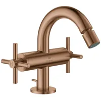 Grohe Atrio Bidet-Einlochbatterie Kreuz-Griff warm sunset gebürstet - warm