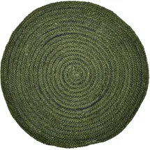 Marrakesch Orient & Mediterran Interior Ethno Boho Deko Jute Teppich Abrila rund 80cm Grün