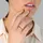 Rafaela Donata Ring Sterling Silber Rhodolith in gelbgold, | Gr.: 52