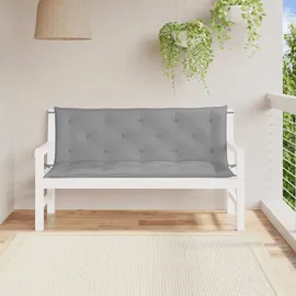 vidaXL Bankauflage 150 x 50 x 7 cm grau 2 St.