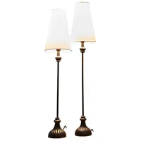 Loberon Tischlampe 2er Set Ambrosse Eisen, Mangoholz, Baumwolle, H/Ø