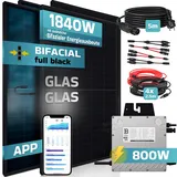 sunniva Balkonkraftwerk Bifazial 1840/800 W inkl. MARSTEK 4 x 460W Glas-Glas Solarmodule