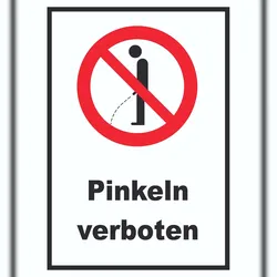 HB-Druck Pinkeln verboten Schild A4 (210x297mm)