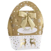 LINDT Schokolade, Lindt Goldstücke Mini Tasche mit Alpenvollmilchschokolade 50g 4er Pack